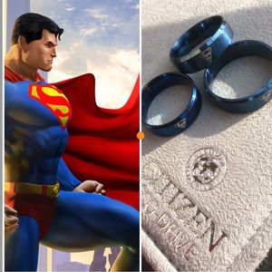 Superman Tungsten Ring Super Hero